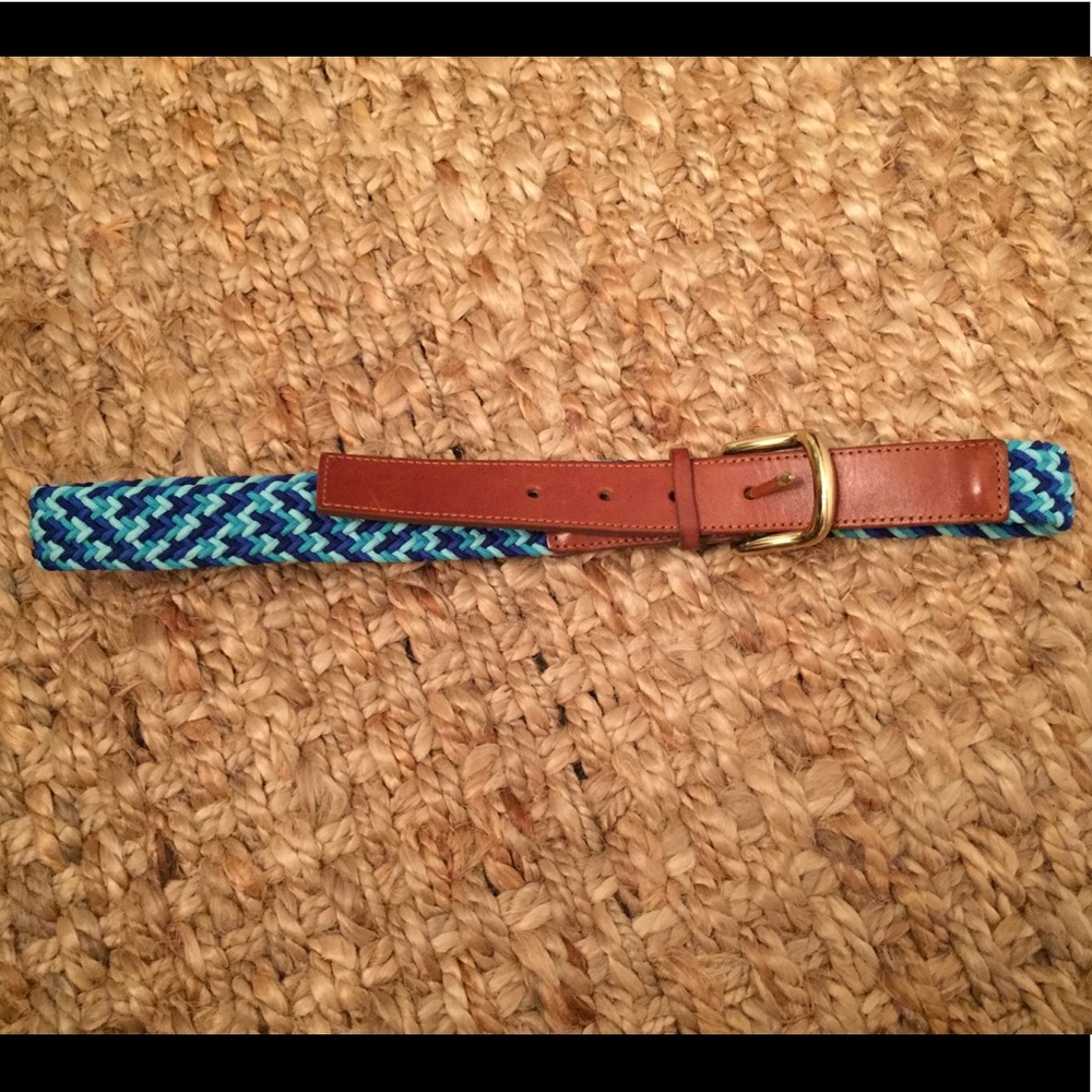 J.Crew leather and braided belt size:XS